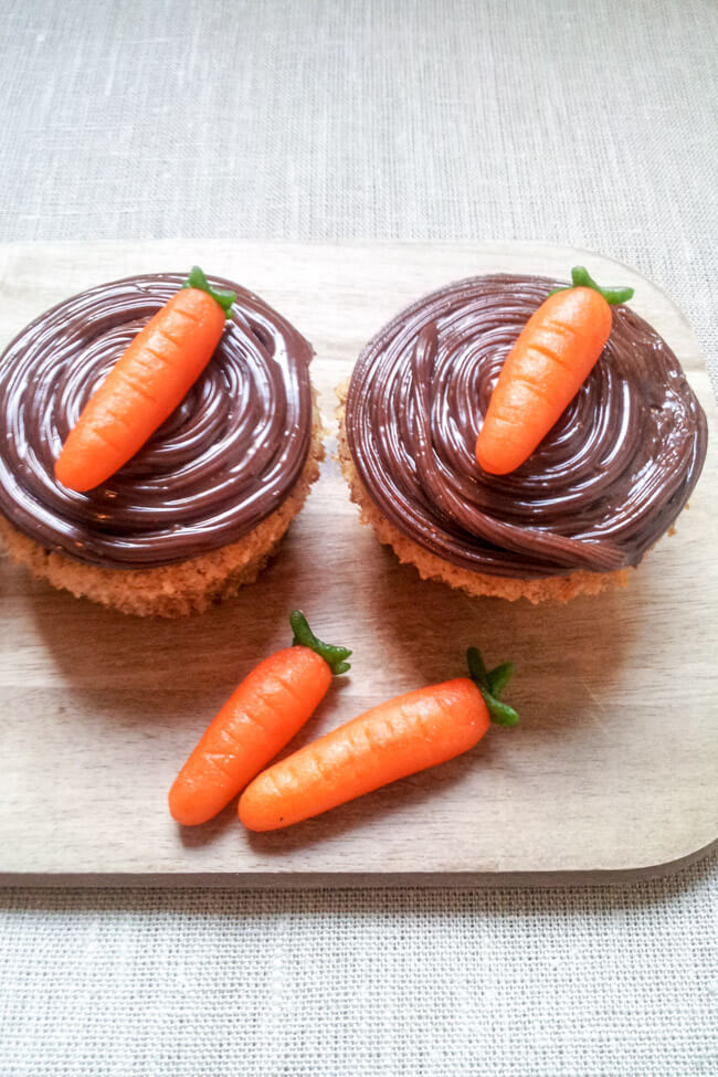 karottfen muffins möhren mit schokoladenganache marzipan möhren