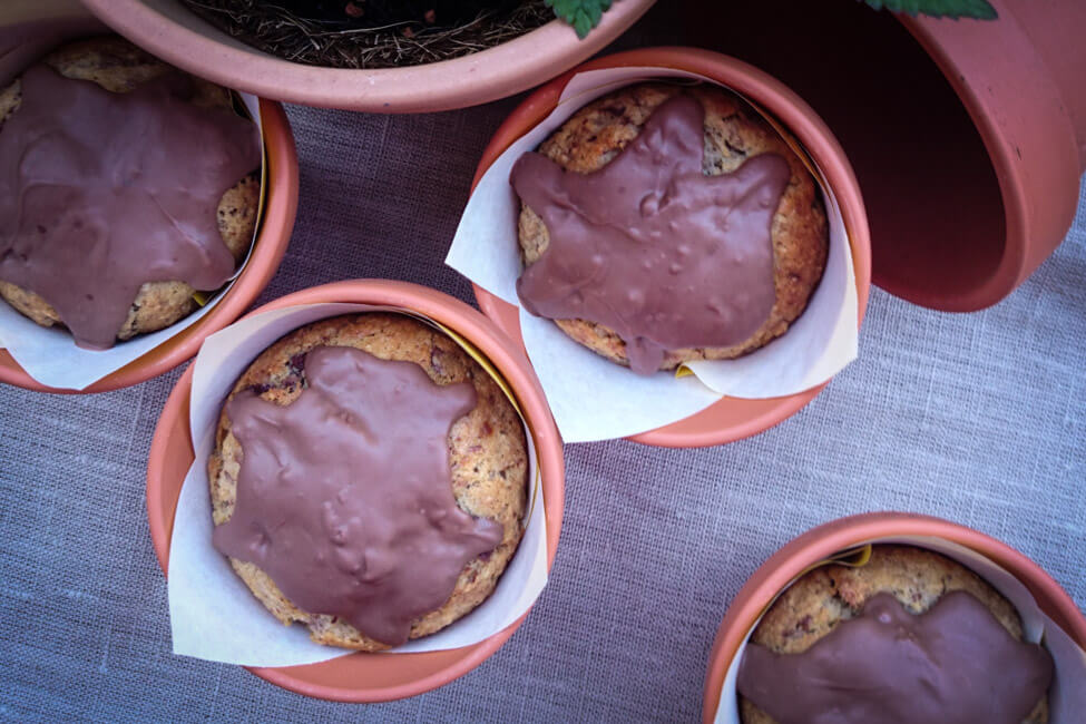 bananen schokoladen muffins cupcakes