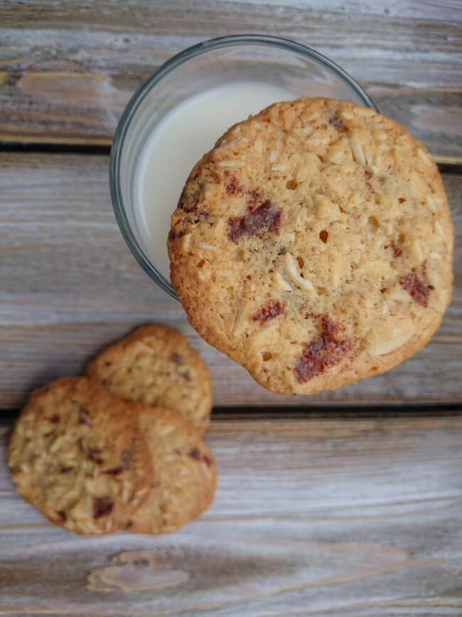 mandel erdnussbutter cookies peanutbutter kekse schokolade mandeln