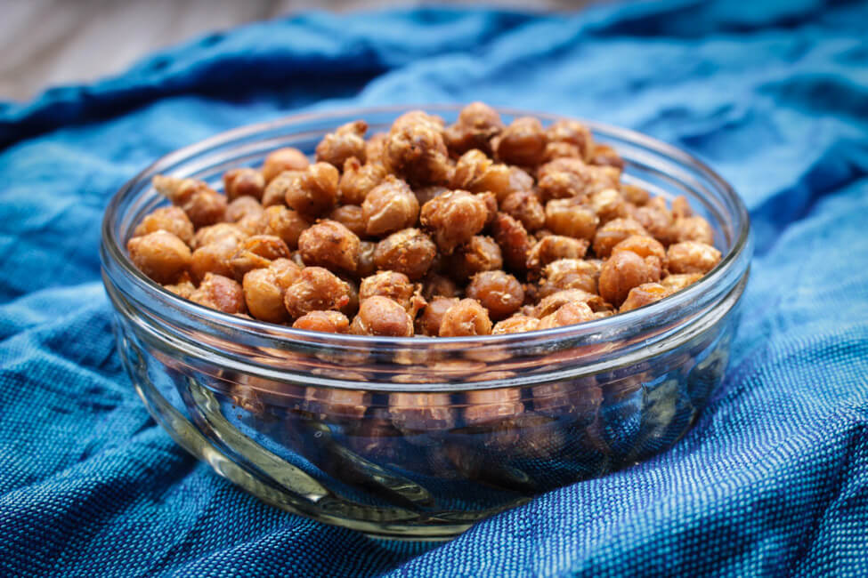 geröstete kichererbsen gesunder lowcarb snack knabbern