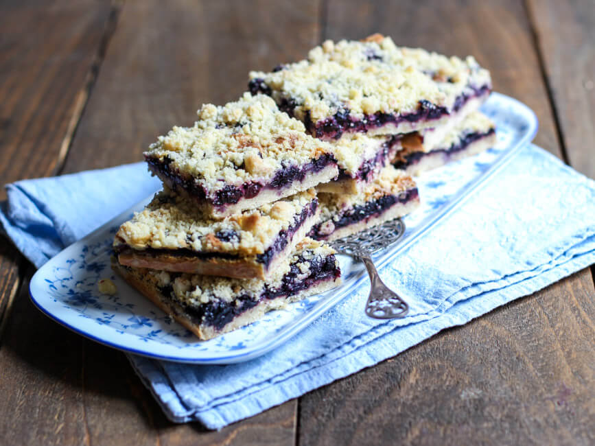 blaubeeren heidelbeeren streuselkuchen blechkuchen
