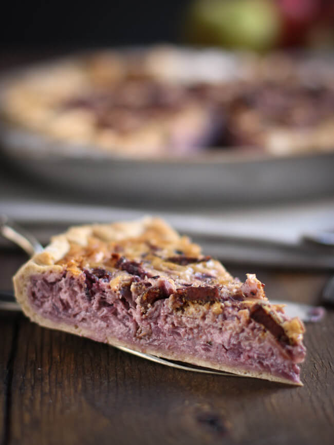 rotkohl rotkraut quiche tarte mit speck auflauf