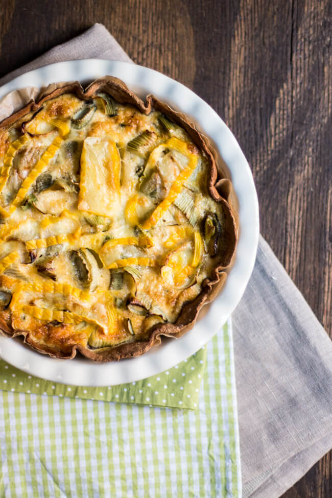 fenchel quiche tarte mit taleggio käse auflauf
