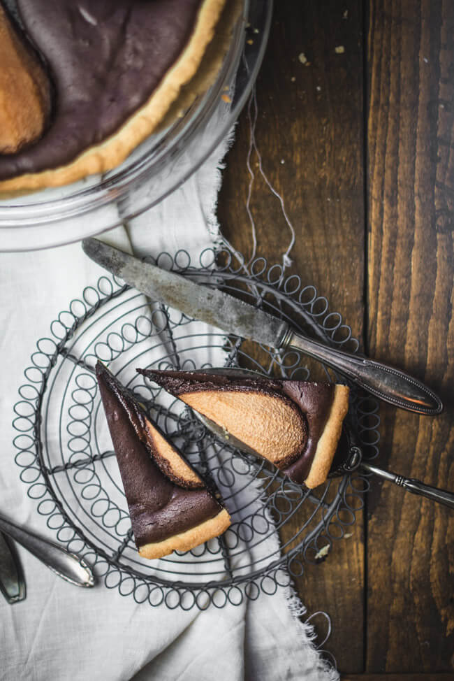 Tarte ala Birne Helene Schokoladentarte mit Birnen Dessert Loriot Backen