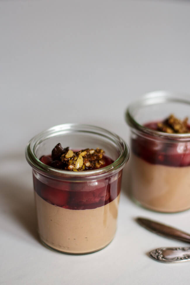 lebkuchen mousse glühweinkirschen dessert