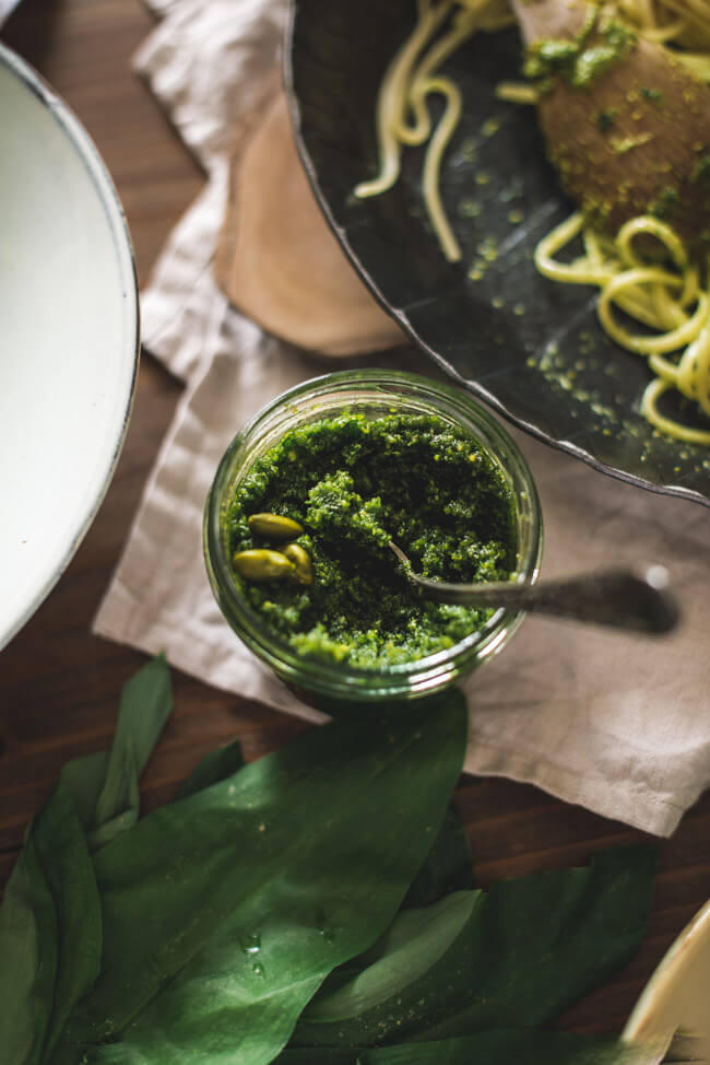 Bärlauch Pesto Rezept mit Pistazien