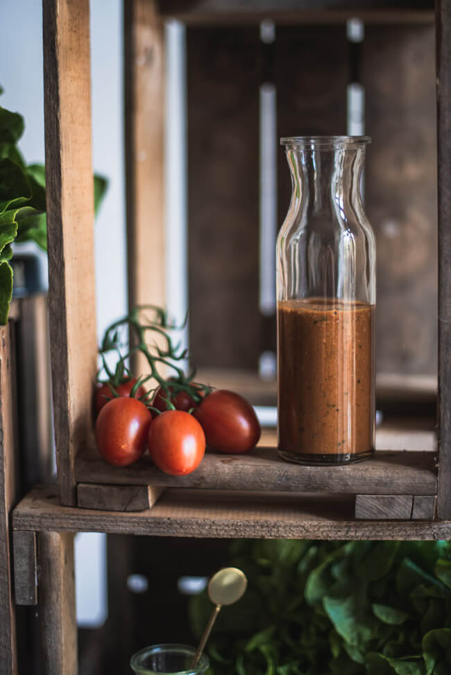 zucchin send dressing vegan salatdressing salatsauce mixer einfach schnell tomaten basilikum sauce