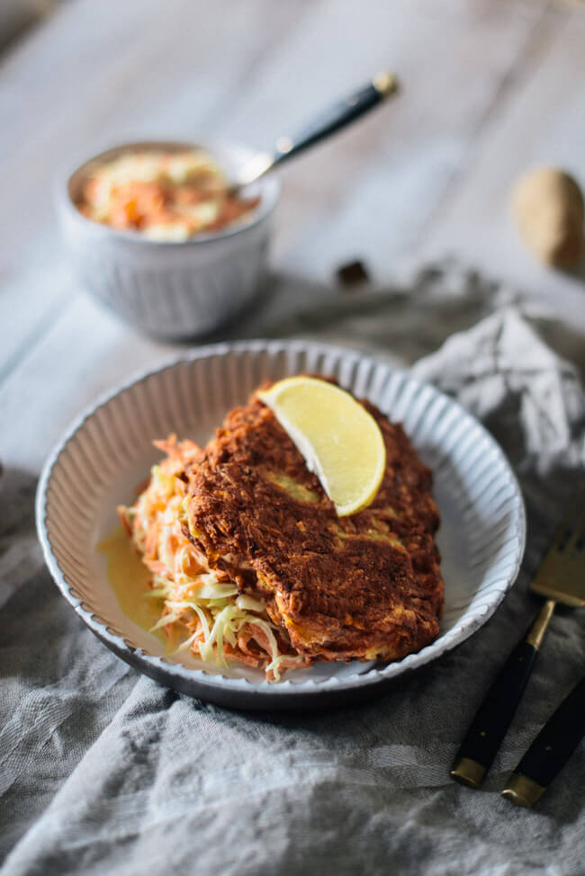 etepetete bio nachhaltig lebensmittelverschwendung misfits steckrübe schnitzel veggie coleslaw
