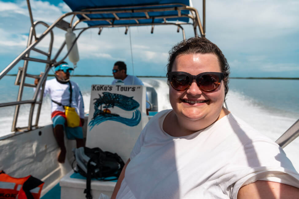 Isla Holbox Mexiko türkisblaues Meer Karibik Cabo Catoche Bootstour Ausflug selbst fischen Ceviche Barsch Angeln