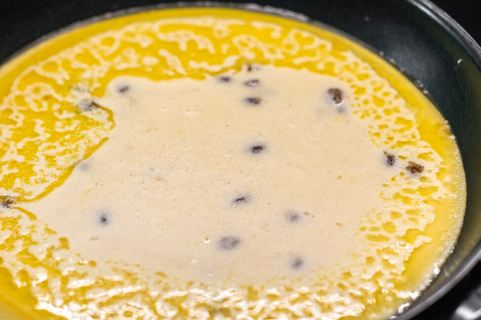 Kaiserschmarrn Schritt für Schritt Rum Rosinen Pfanne Ofen