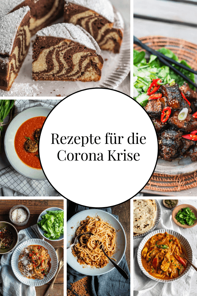 Rezeptsammlung von verschiedenen Rezepten für die Corona Krise. #pasta #kochen #backen