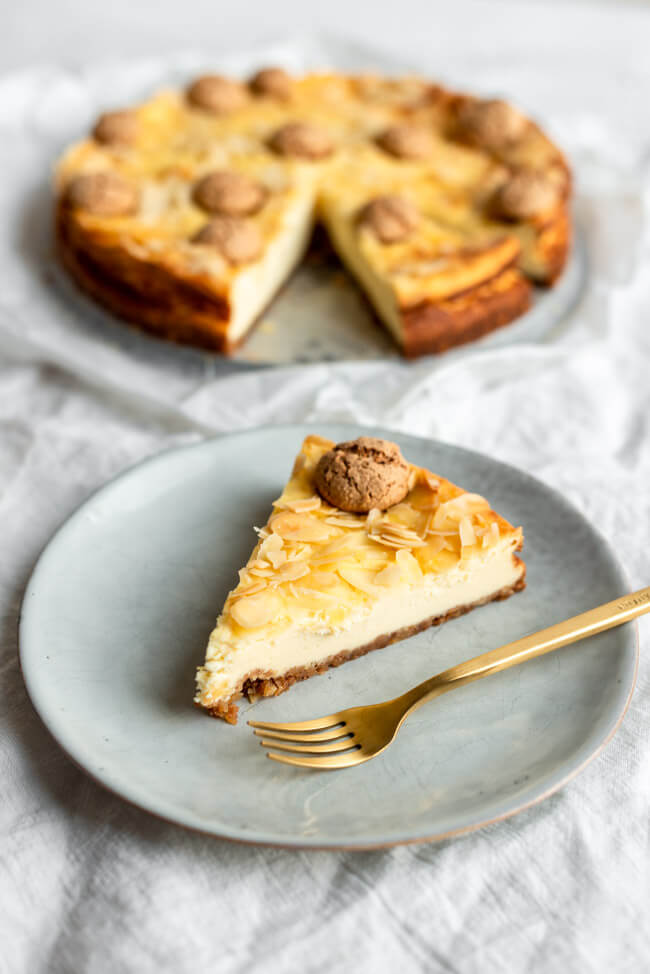 Italienischer Amaretto-Käsekuchen