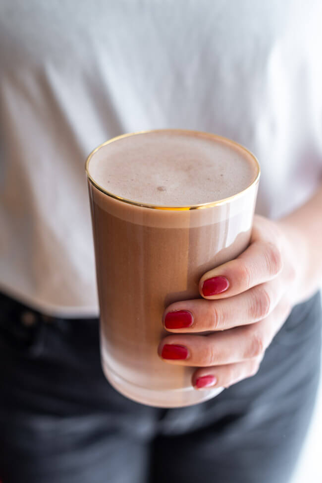 Vegane Schokomilch aus Cashewmilch