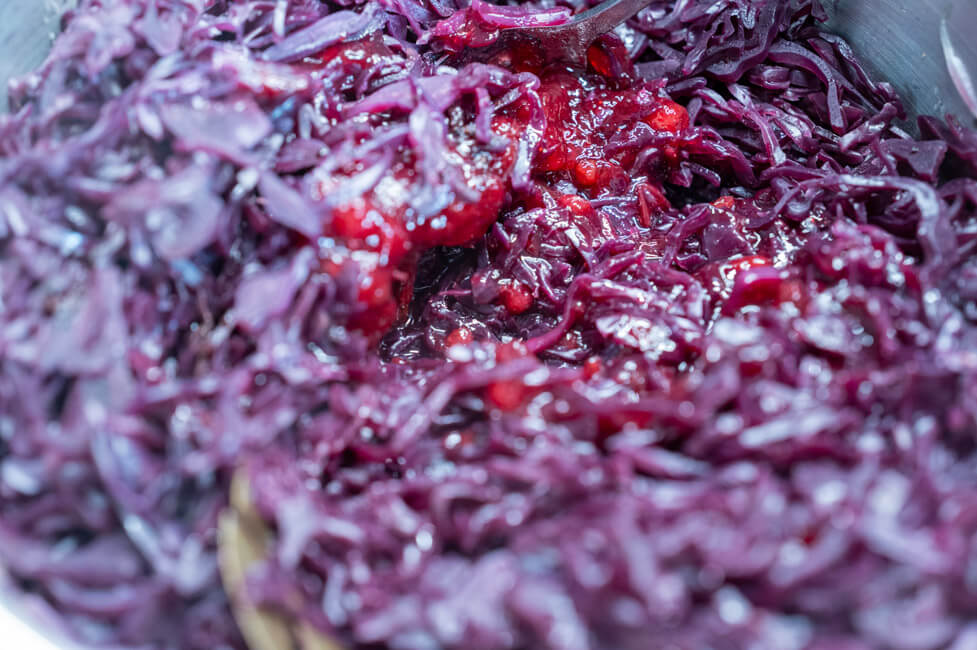 Rotkohl mit Preiselbeermarmelade