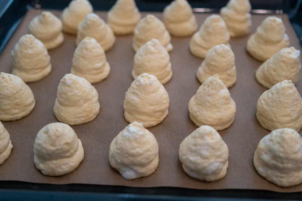 Bisquittupfen auf Backblech
