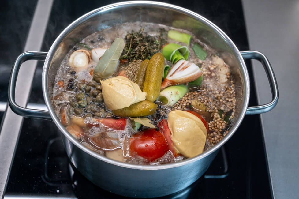 Rindssuppe für Beuschel