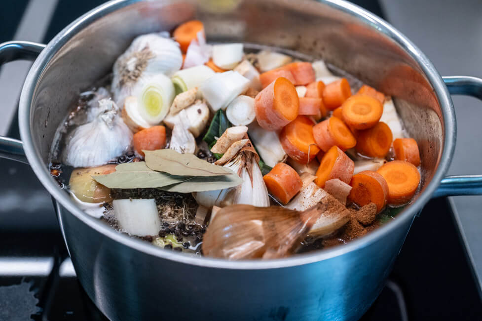 Rinderfond für Tomatensuppe