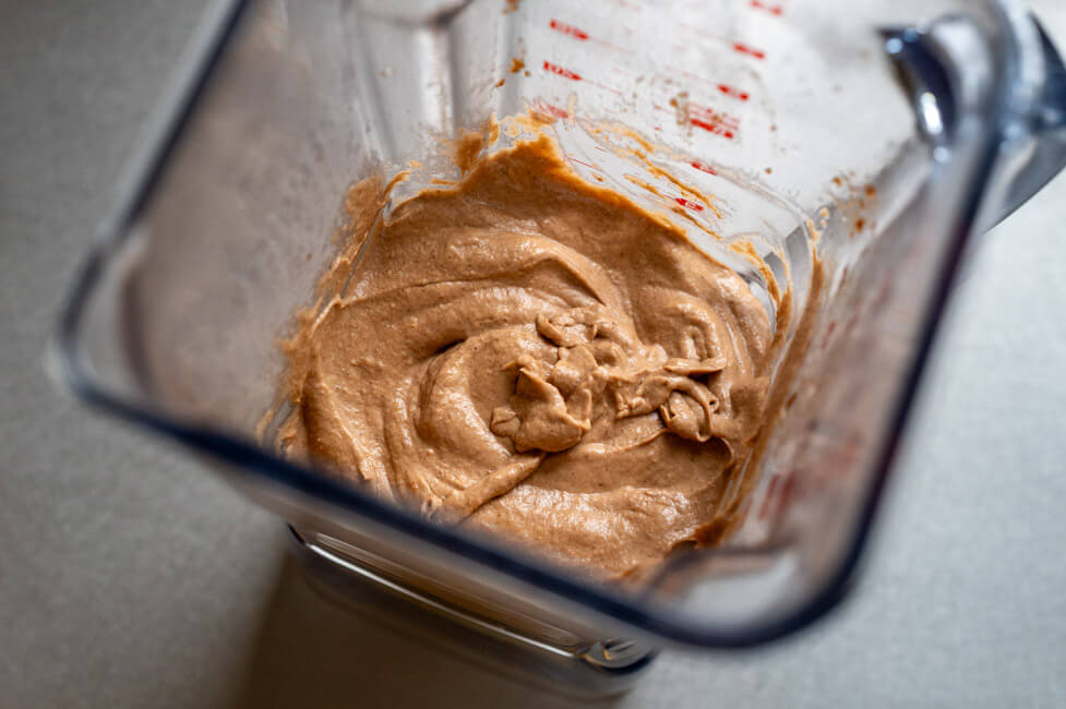 Vegetarische Foie Gras im Mixer