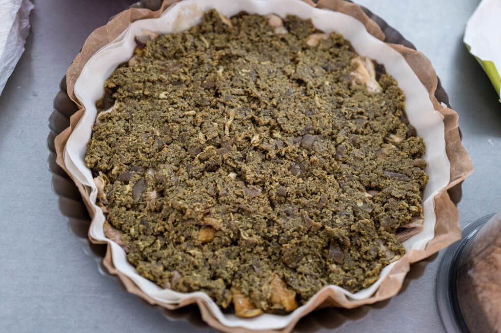 Pastilla füllen Schritt für Schritt: Filoteig mit Rührei